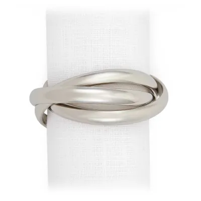 Three-Ring Platinum Napkin Jewels