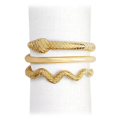 Snake Gold Napkin Rings (Set of 4)