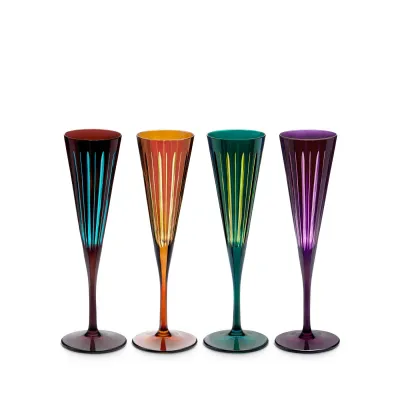 Prism Assorted Champagne Flutes (Set of 4)