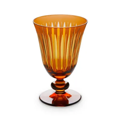 Prism Amber Wine Glasses, Set of 4