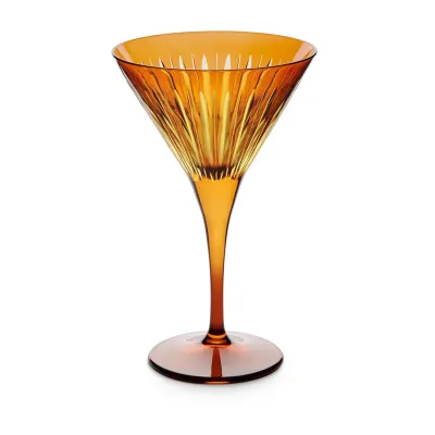 Prism Amber Martini Glasses, Set of 4