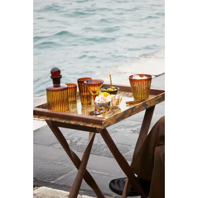 Prism Amber Decanter