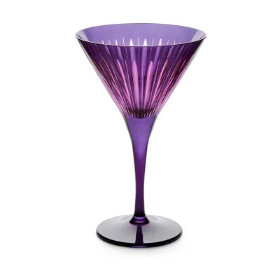 Prism Purple Martini Glasses, Set of 4