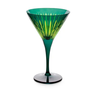 Prism Green Martini Glasses, Set of 4