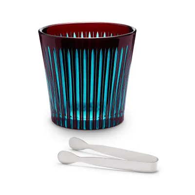Prism Bordeaux Ice Bucket + Tongs