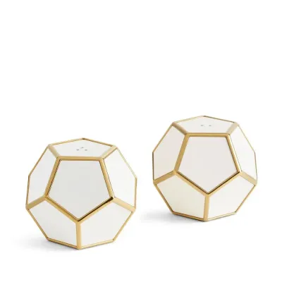 Pentagon Spice Jewel - White + Gold