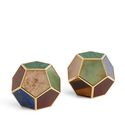 Pentagon Spice Jewel - Multi-Color Stones + Gold