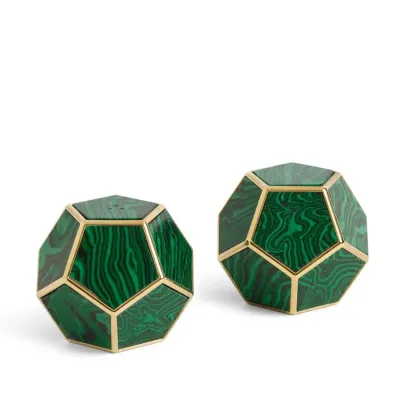 Pentagon Spice Jewel - Malachite + Gold