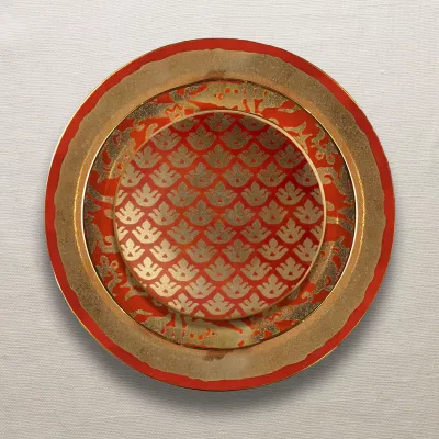 Fortuny Rectangular Maori Red Platter 16 x 8"