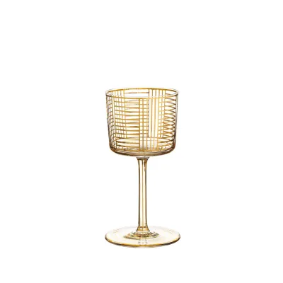 B Gold Wine Glass