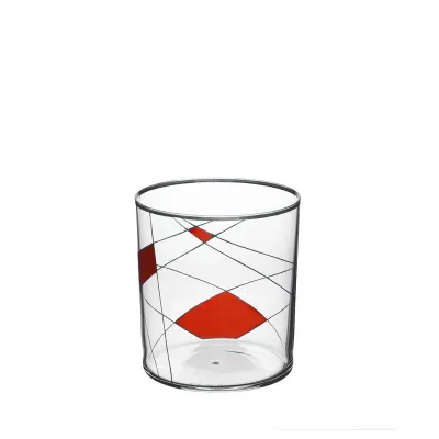 Double Old Fashioned Tumbler Light Neo Enamel Painted X-IV-II Red