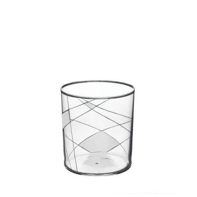 Double Old Fashioned Tumbler Light Neo Enamel Painted X-VII-II White