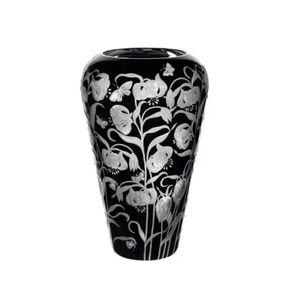 Schwarzemailvasen Black enameled vase I. "poppy"