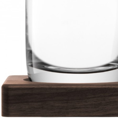 Whisky Renfrew Decanter 37 oz Clear & Walnut Base