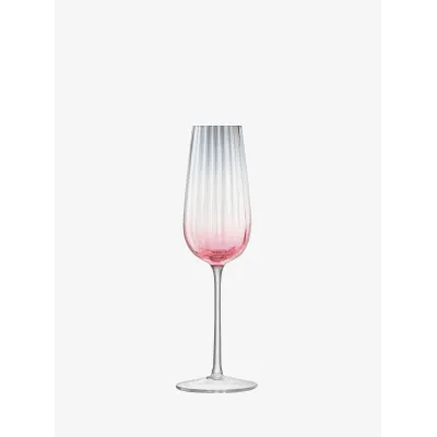 Dusk Champagne Flute 8 oz Pink/Grey, Set of 2