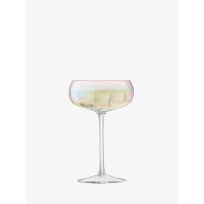 Pearl Champagne Saucer 10 oz Mother of Pearl, Set of 2