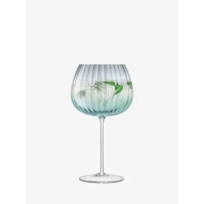 Dusk Balloon Goblet 22 oz Green/Grey, Set of 2