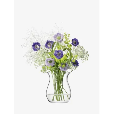 Flower Open Posy Vase Height 9 in Clear