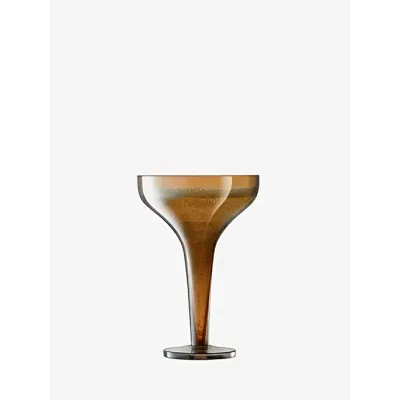 Epoque Champagne Saucer 5 oz Amber/Lustre, Set of Two