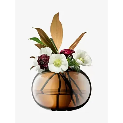 Epoque Vase Height 7 in Amber/Luster