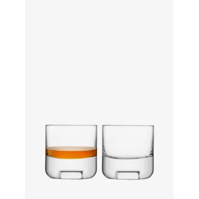 Cask Whisky Tumbler 8 oz Clear, Set of 2