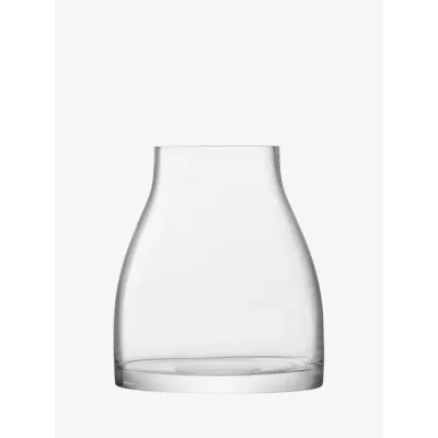 Flower Kiln Vase Height 8.25 in Clear