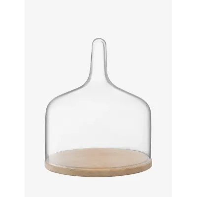 Cloche Dome & Oak 10.25 in Rd