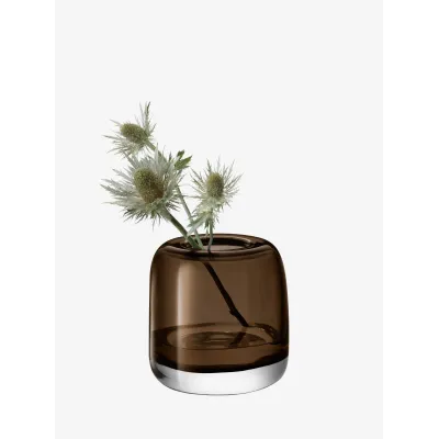 Melt Vase Height 6 in Mushroom Brown