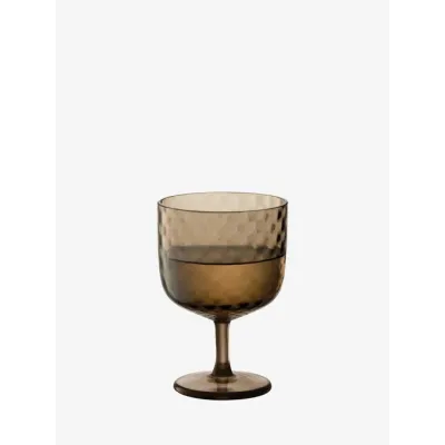 Dapple Wine Glass 11 oz Earth Brown, Set of 2