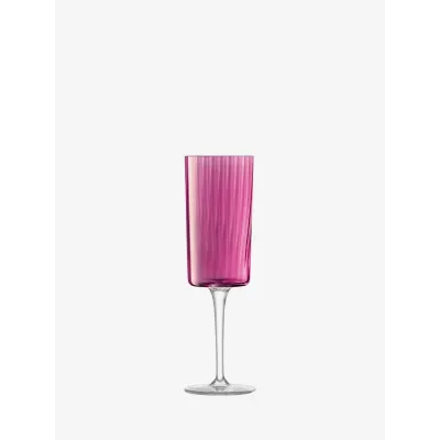 Gems Champagne Flute 7 oz Assorted Garnet, Set of 4