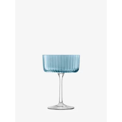 Gems Champagne/Cocktail Glass 8 oz Assorted Sapphire, Set of 4