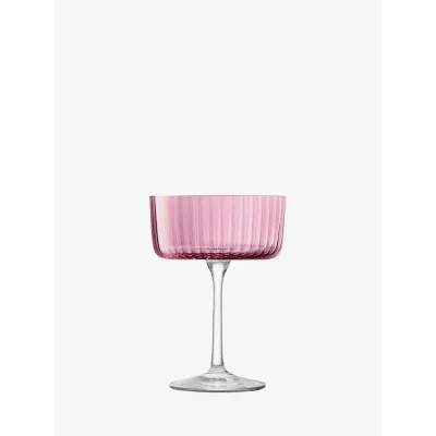 Gems Champagne/Cocktail Glass 8 oz Assorted Garnet, Set of 4