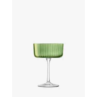 Gems Champagne/Cocktail Glass 8 oz Assorted Jade, Set of 4