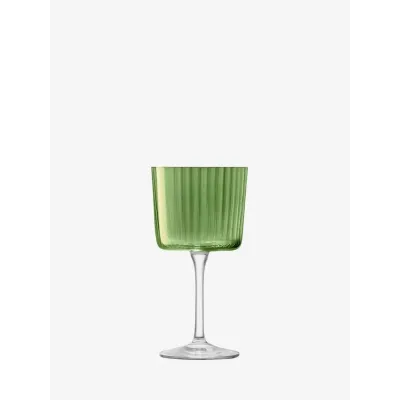 Gems Wine Glass 8 oz Assorted Jade, Set of 4