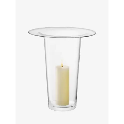 Victoria Vase/Lantern Height 17.75 in Clear