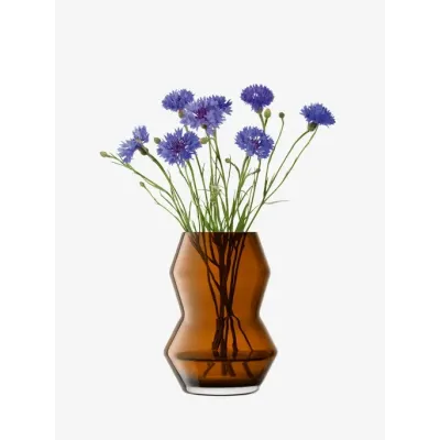 Sculpt Vase Height 6.25 in Cognac