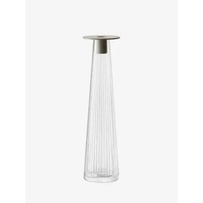 Beacon Clear/Concrete Grey Candle Holder/Vase