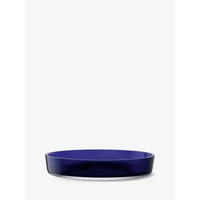Collective Cobalt Low Glass Bowl Round 13.75in/H2.25in