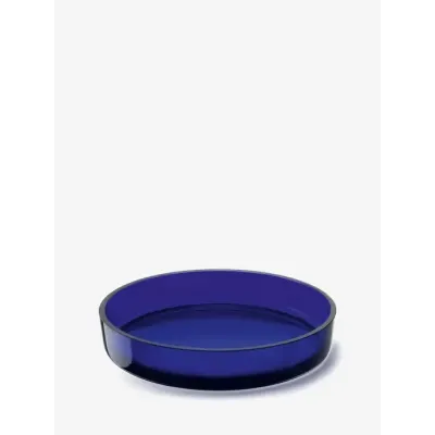 Collective Cobalt Low Glass Bowl Round 13.75in/H2.25in