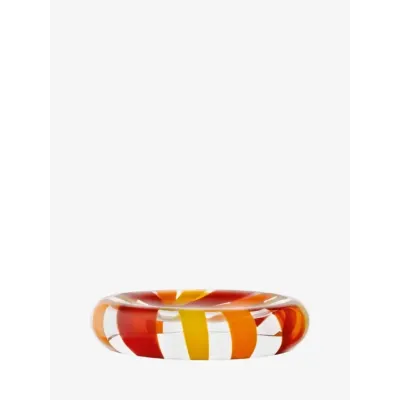 Folk Orange/Red/Yellow Platter Round 14.25in