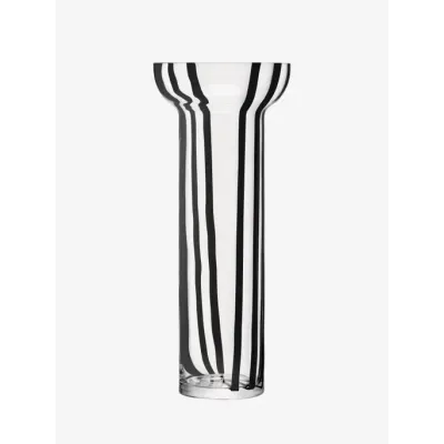 Stripe Black Vase H16.5in
