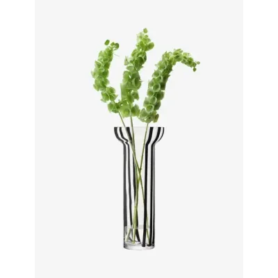 Stripe Black Vase H16.5in