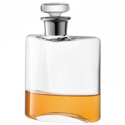 Flask Decanter 0.35L Clear/Platinum Neck