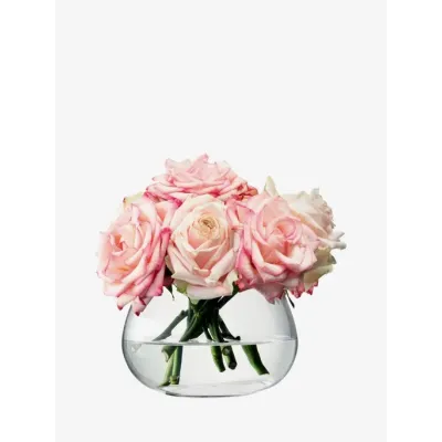 Flower Table Arrangement Vase Height 4.5 in Clear