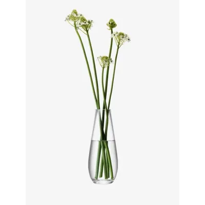 Flower Tall Stem Vase Height 11.5 in Clear