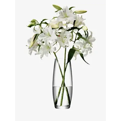 Flower Grand Stem Vase Height 16.25 in Clear