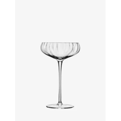 Aurelia Champagne Saucer 10 oz Clear Optic, Set of 2