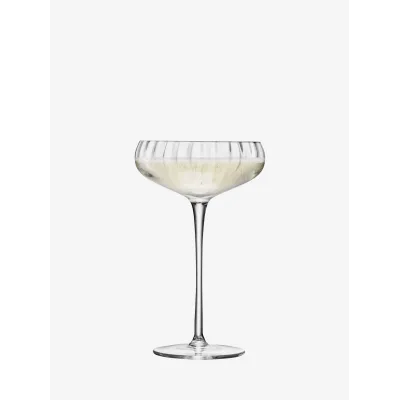 Aurelia Champagne Saucer 10 oz Clear Optic, Set of 2