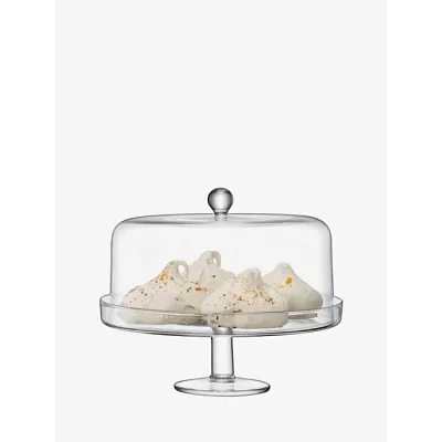 Klara Cake Stand & Cover Round 13 in /Round 11.75 in /Height 11.75 in Clear