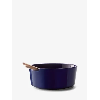 Collective Cobalt Salad Bowl & Ash Servers Round 10.25in